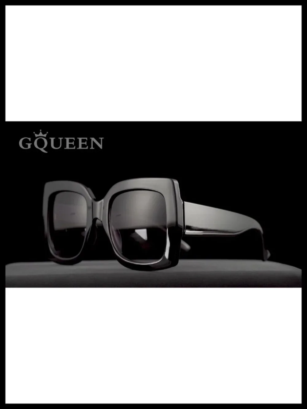 Oversized Square Frame Sunglasses Women Retro Trendy UV400 Protection